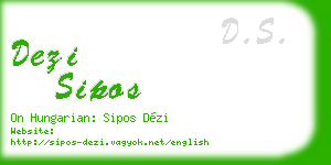 dezi sipos business card